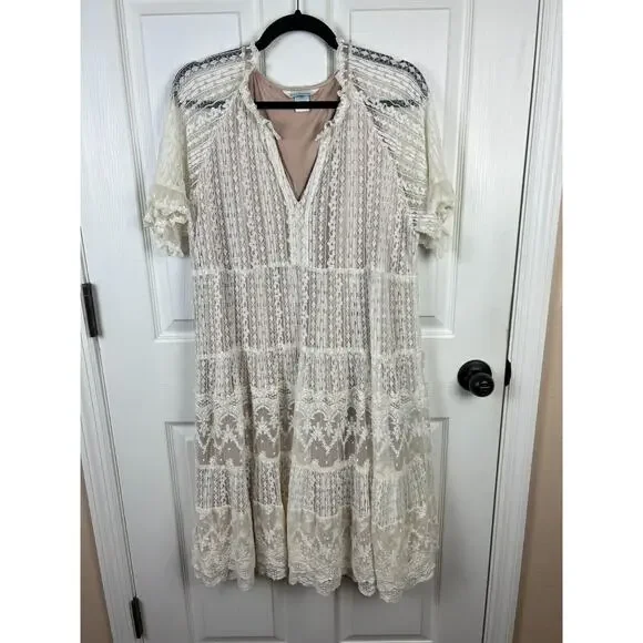 Sundance Cream Lace Mini Dress - Picture 7 of 10